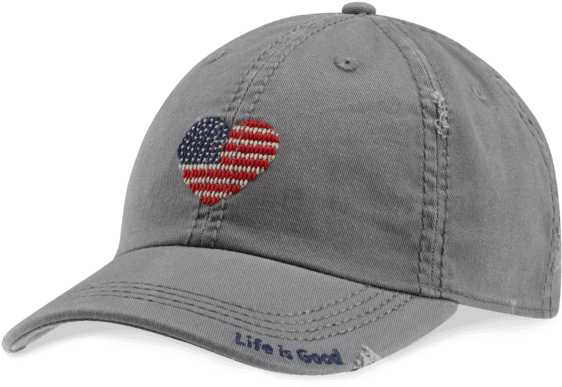 Heart Flag Sunwashed Chill Cap - Life Is Good Newport (570x570), Png Download