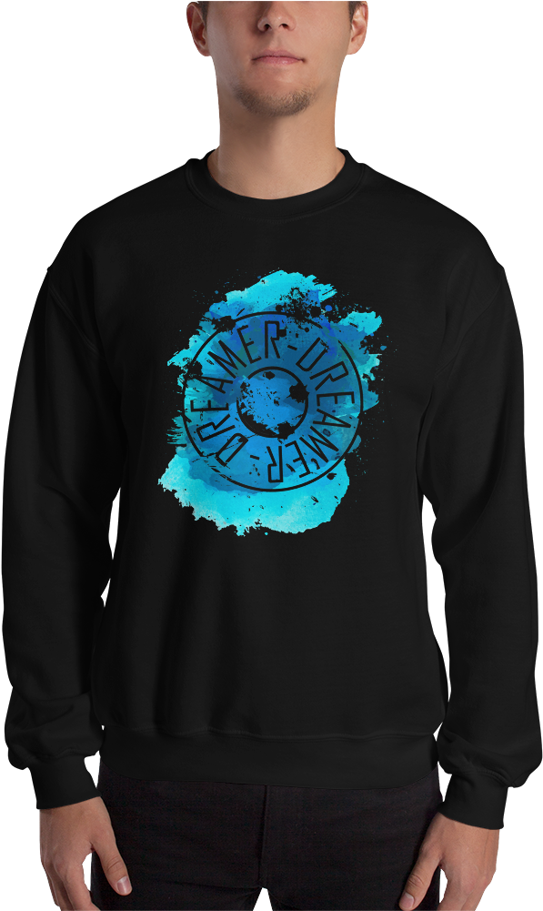 Blue Watercolor Crewneck - Sweatshirt (1000x1000), Png Download