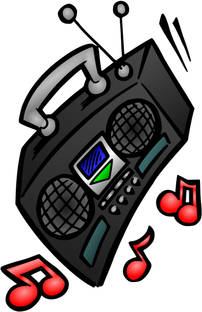 Free Vector Old Stereo - Music Stereo Eps Cartoon (566x800), Png Download