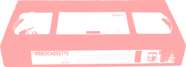 Pink Video Cassette Clip Art - Vhs Tape Clip Art (600x218), Png Download