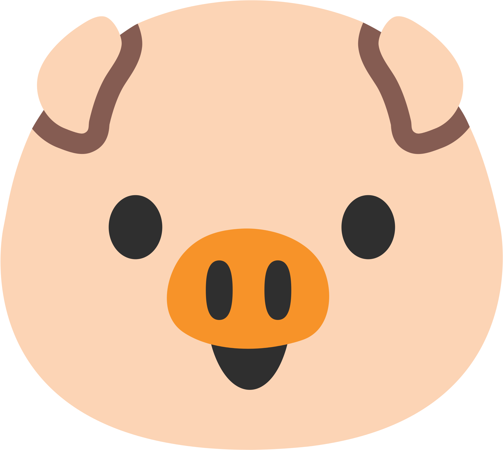 Free Png Emoji Android Pig Face Png Images Transparent - Pig Face Cartoon Png (480x480), Png Download