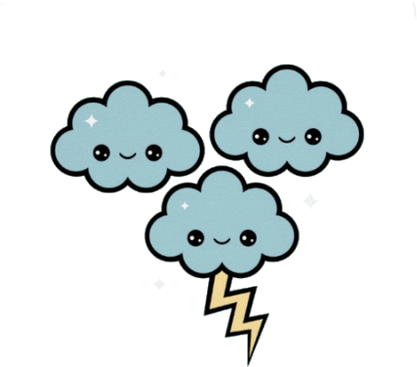 Tumblr Cute Png - Cute Thundercloud (500x500), Png Download