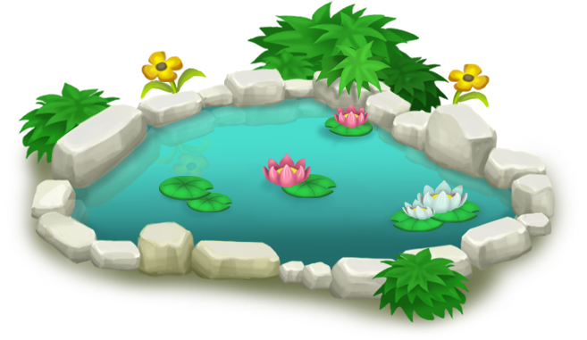 Large Pond - Fish Pond In Park Clipart (656x656), Png Download