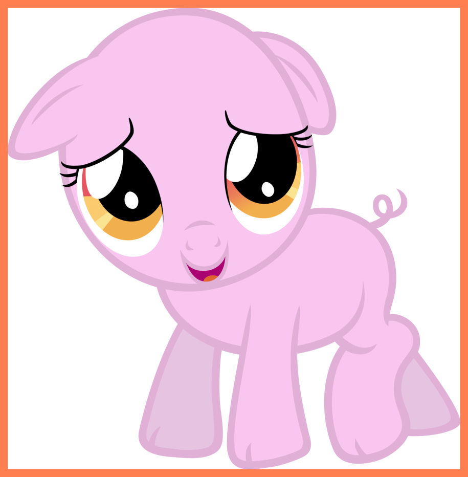Marvelous Cartoon Best For Cute Little Piggy - Apple Bloom (915x932), Png Download