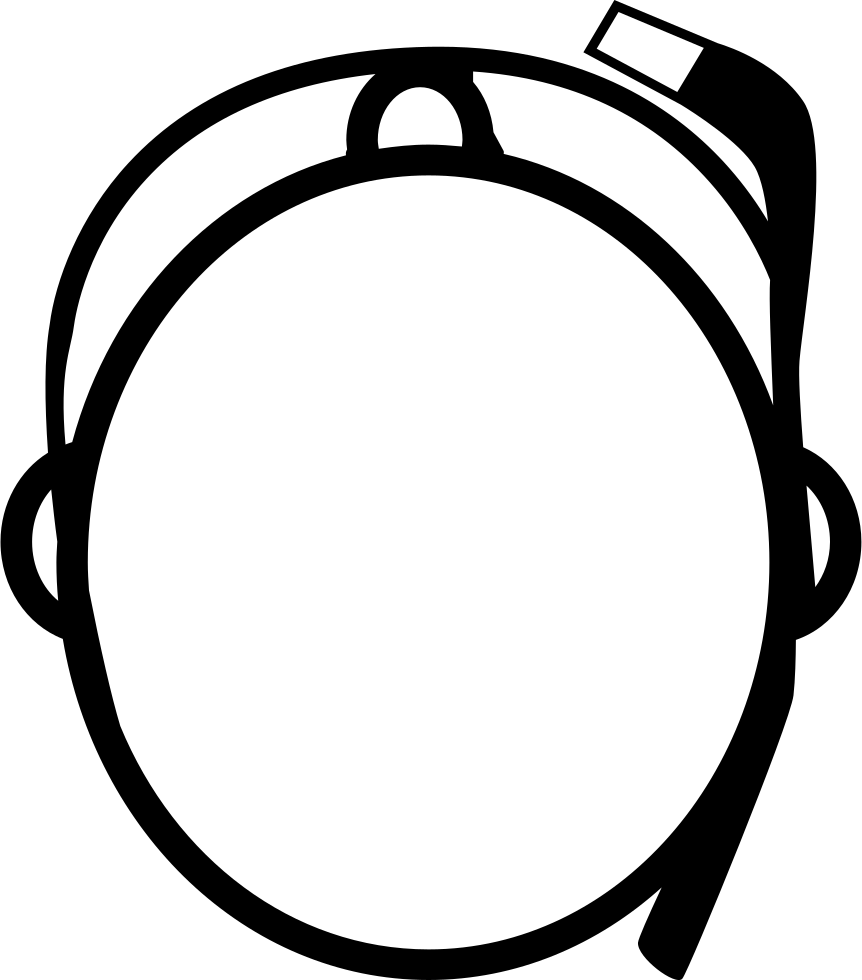 Google Glasses On Person Head From Top View Comments - Head Top View Png (862x980), Png Download