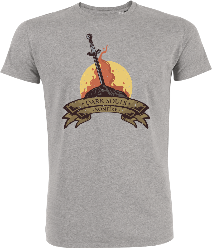 Alundrart Bonfire T Shirt Stanley T Shirt Heather Grey - Gamers Shirt (1044x1044), Png Download