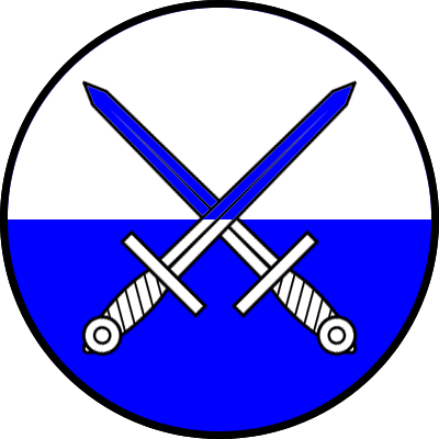 Crossedswords-kk - Swords In Saltire Heraldry (400x400), Png Download