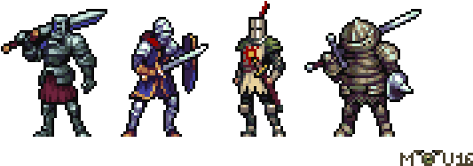 A Question Which I Asked Myself For A Long Time - Game Character Pixel Art (592x224), Png Download