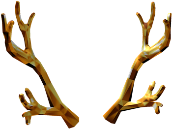 Reindeer Antlers Png Tumblr Catalog - Golden Antlers Roblox (420x420), Png Download