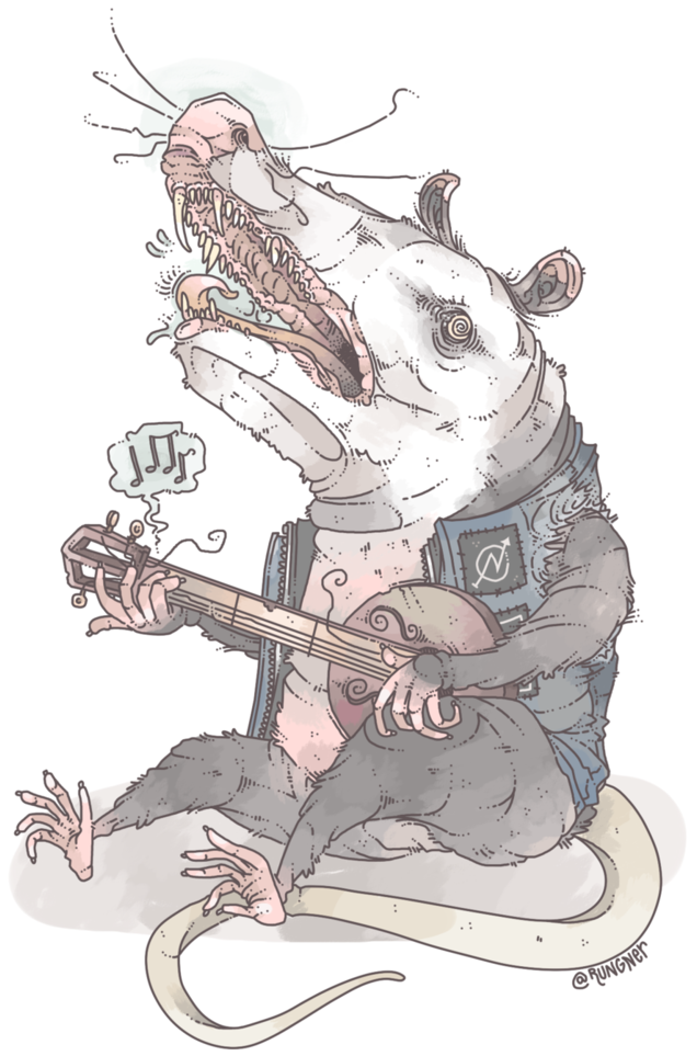 Punk Possum By Rungner On Deviantart Banner Royalty - Punk Possum (733x1089), Png Download