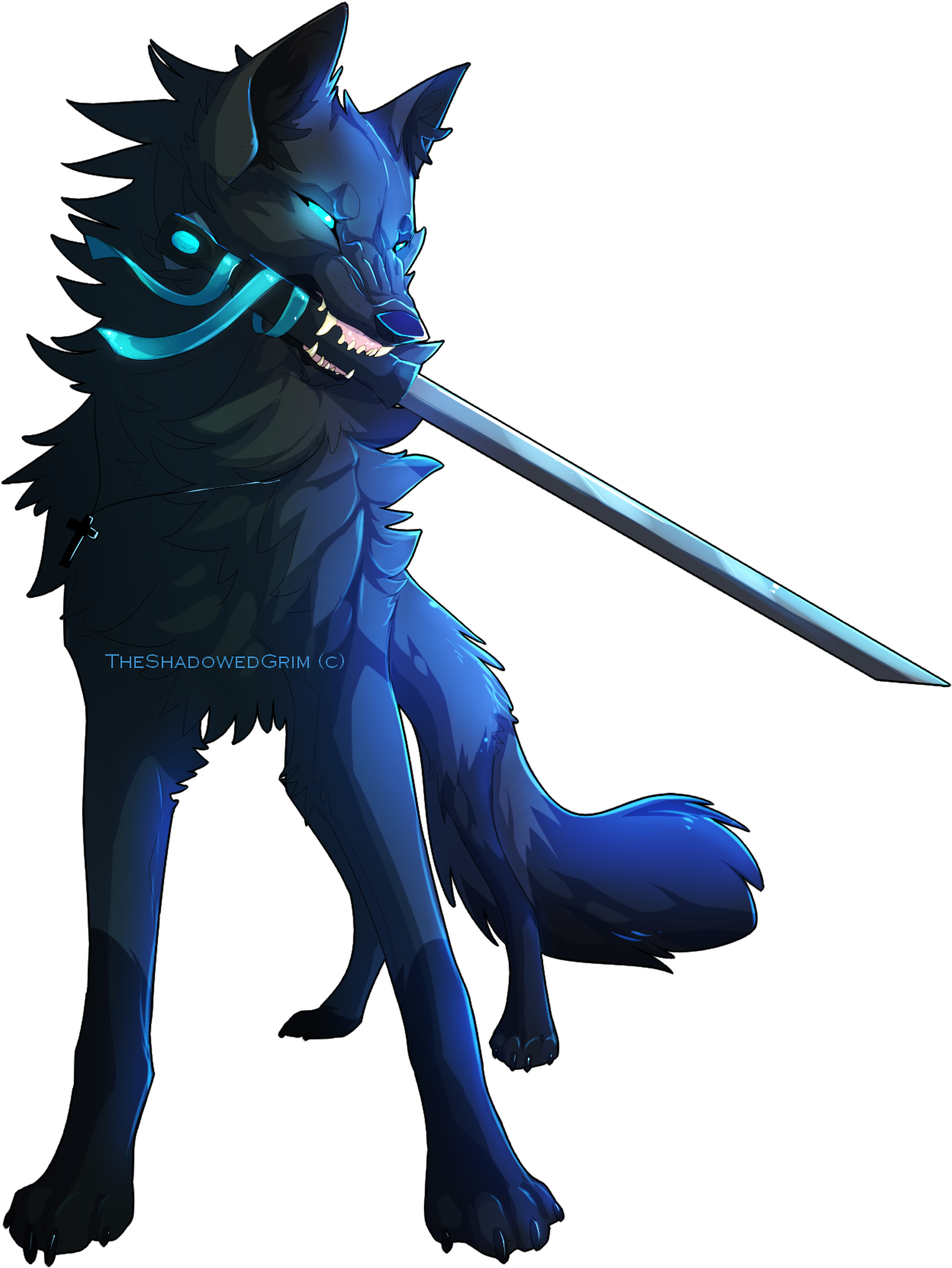 Tremur Male Rude At Times,quiet,confident, Strong,and - Wolf With A Sword (1312x1713), Png Download