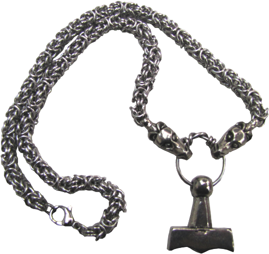 Solid Mjolnir, Thor's Hammer Necklace - Locket (768x768), Png Download