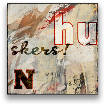 Husker Swash Canvas - Big O Art (444x444), Png Download