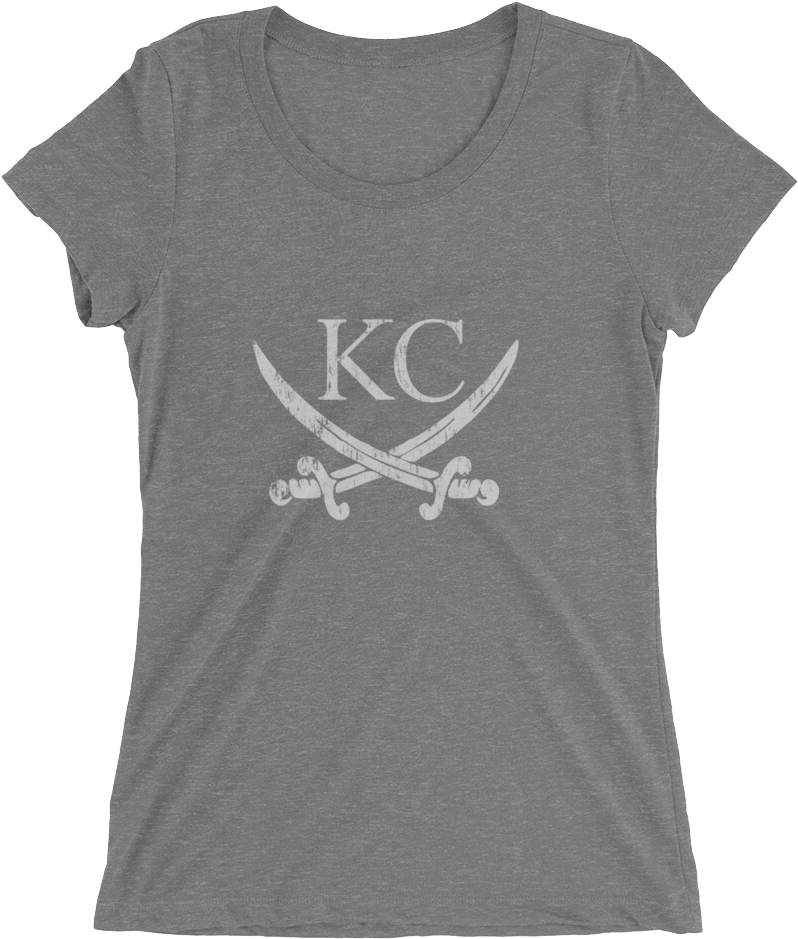 Kc Crossed Swords Women's Tee - Born To Shop Forced To Work Sign (1000x1000), Png Download