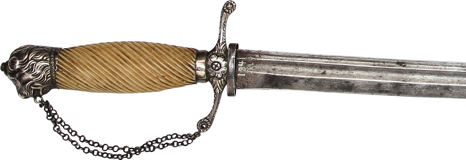 George Washington's Silver Lion-headed Cuttoe - Rifle (1536x578), Png Download