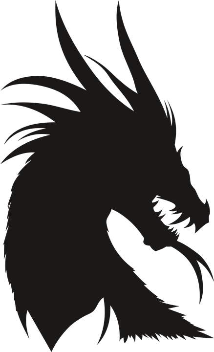 Dragondraws On Scratch - Dragon Silhouette Png (438x720), Png Download