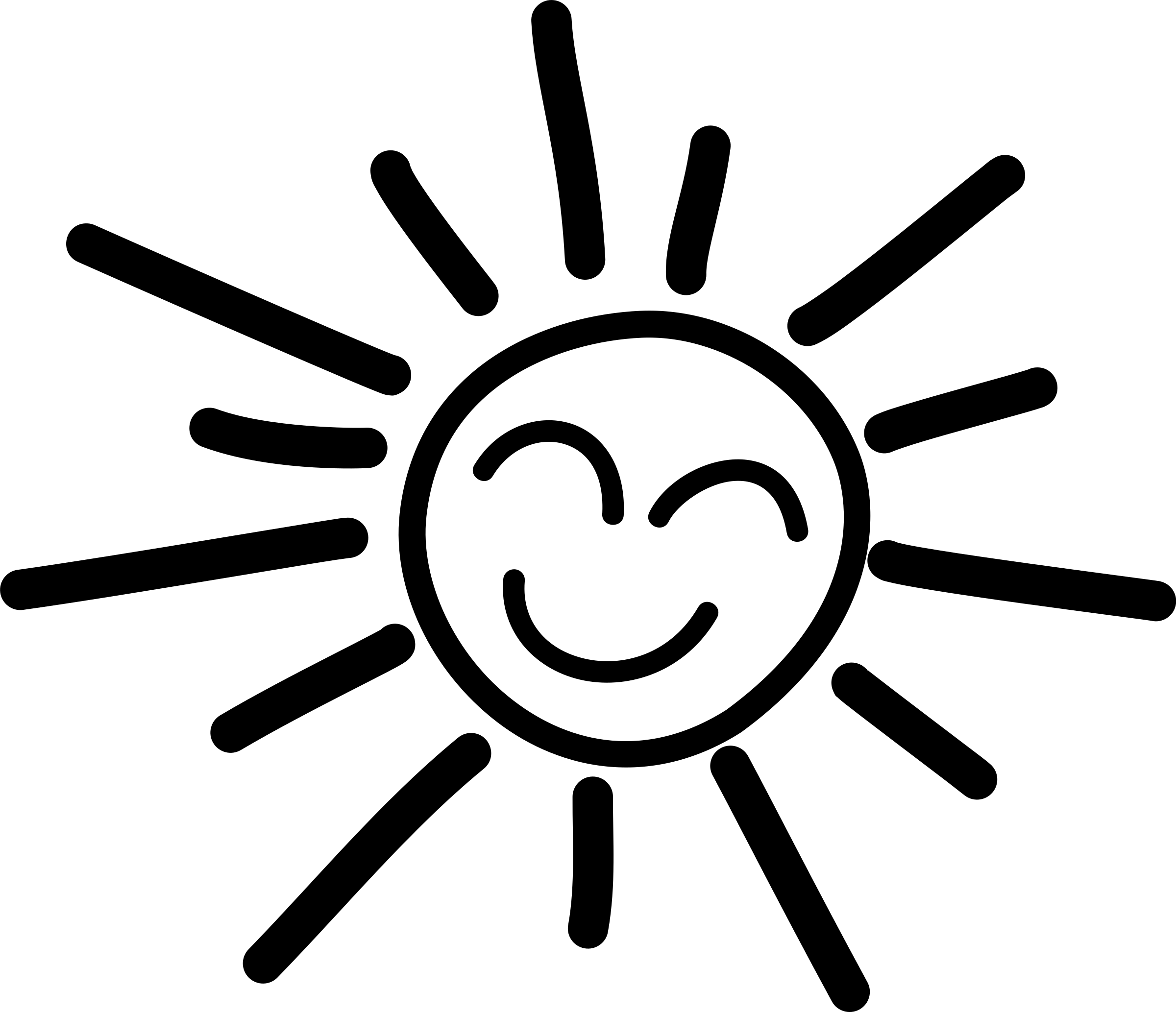 Happy Stick Figure Sun Picture Transparent Download - Sun Clipart Black And White (2400x2066), Png Download