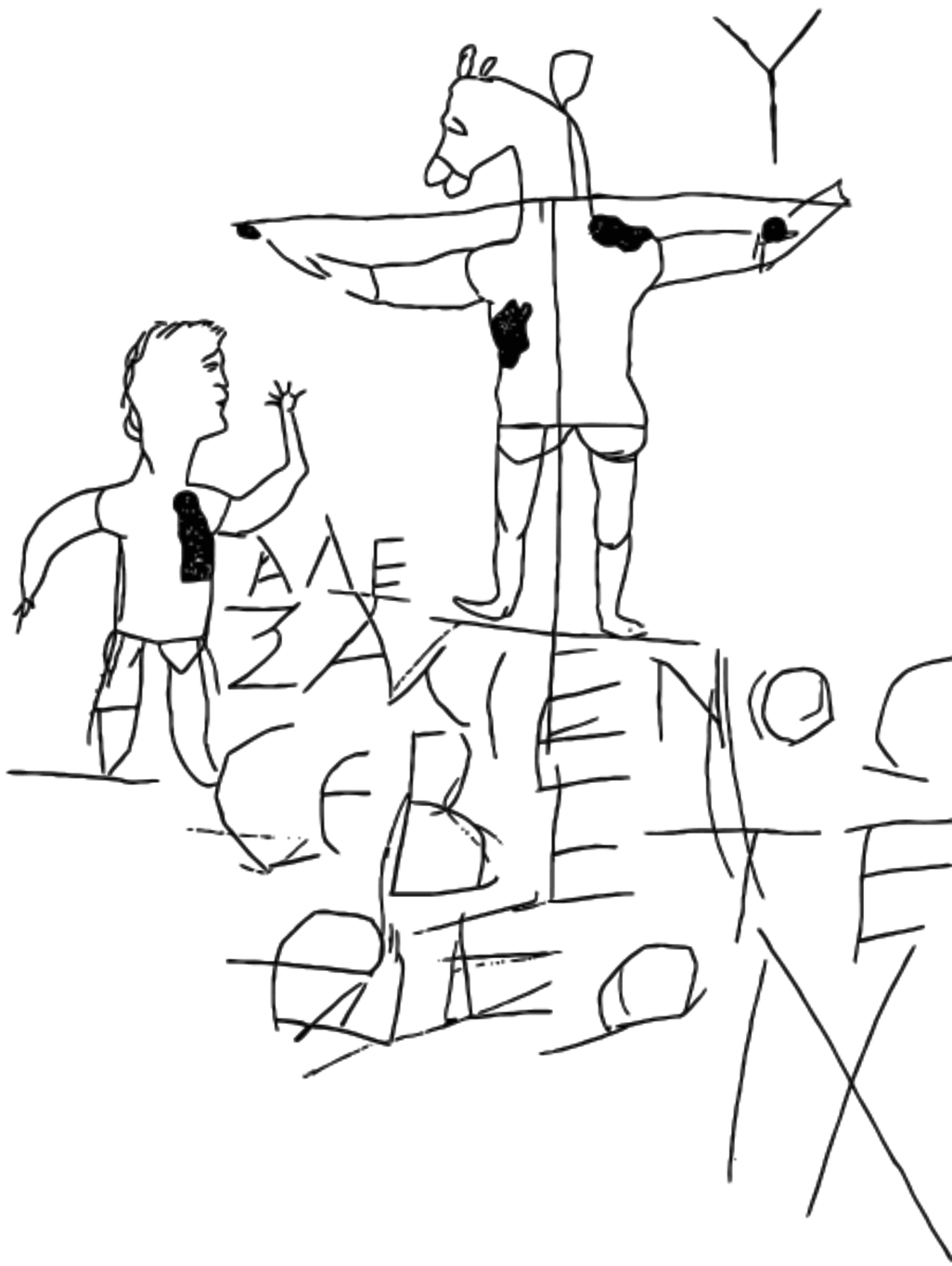 God On Cross Drawing At Getdrawings - Donkey On A Cross (1026x1365), Png Download