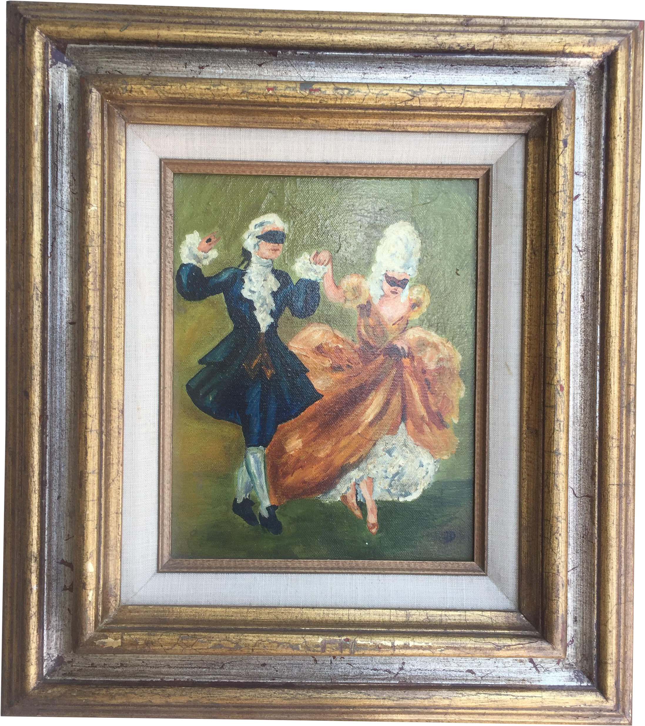 Oil Painting Of 18th Century Masquerade Ball On Chairish - Picture Frame (2438x2746), Png Download