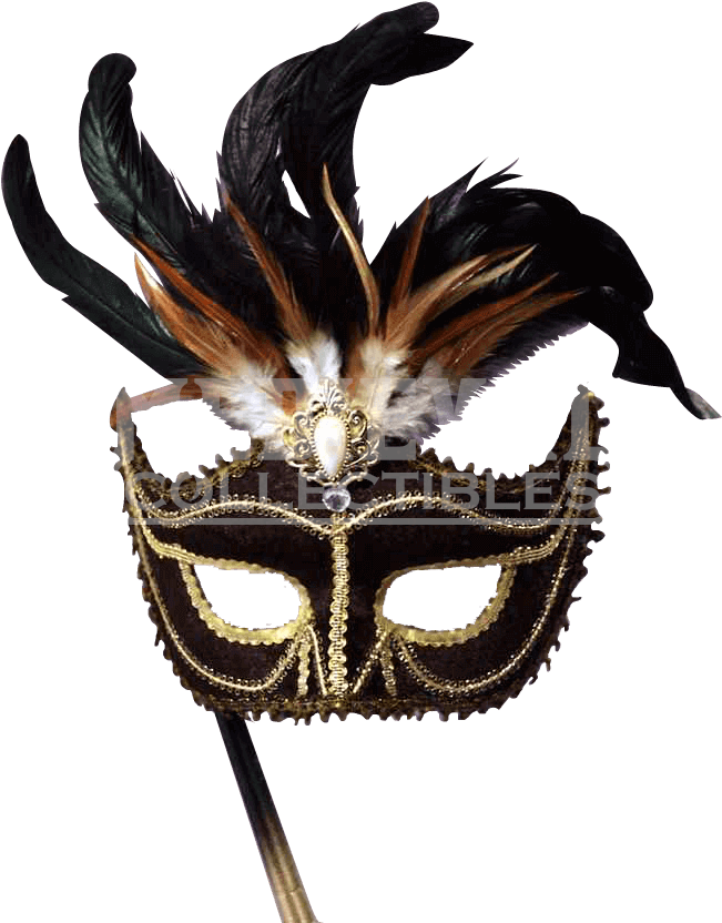 Black Venetian Fm By - Forum Novelties Venetian Mask Black (850x850), Png Download