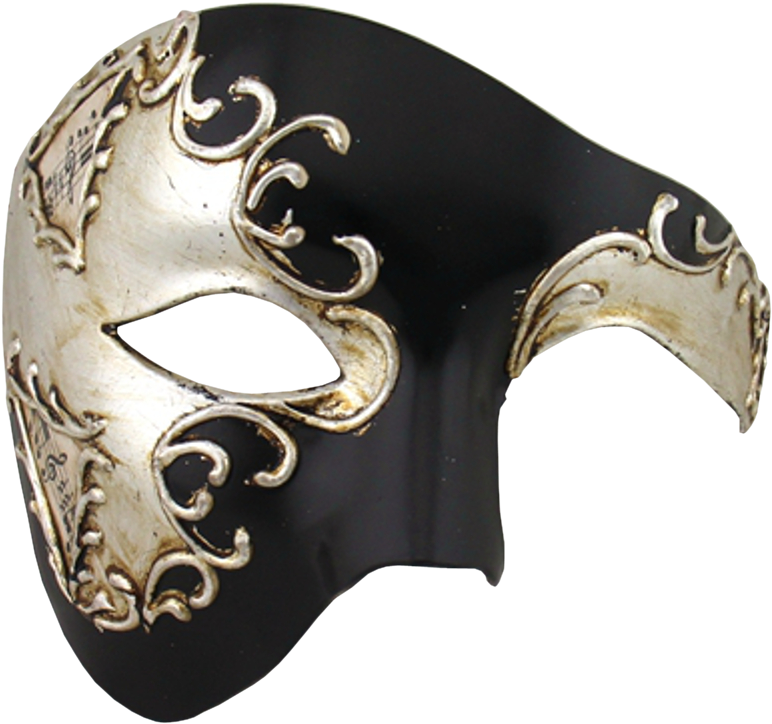 Silver Series Phantom Of The Opera Half Face Masquerade - Masquerade Masks For Men (1001x1001), Png Download