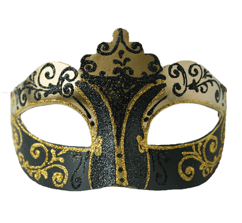 Gold & Black Masquerade Ball Venetian Mask - Masquerade Ball (500x500), Png Download
