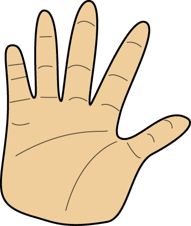 Hand Clipart Left Hand - Hand Clipart Transparent Background (375x444), Png Download