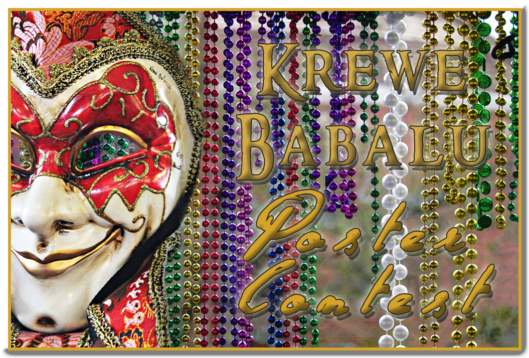 Krewe Babalu Galveston Poster Contest - New Orleans Mardi Gras Mask Journal (1111x761), Png Download