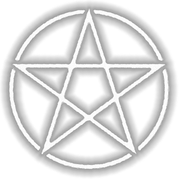 White Pentagram Png - White Pentagram Transparent Background (600x600), Png Download