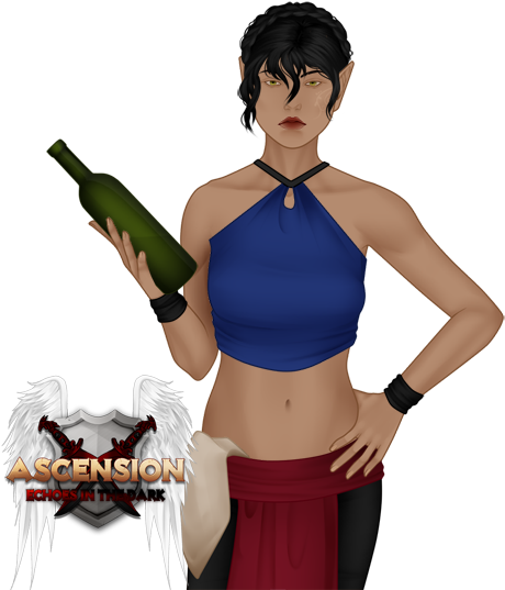 Half Sun Elf, Half Adeshian Bartender - Tumblr (467x544), Png Download