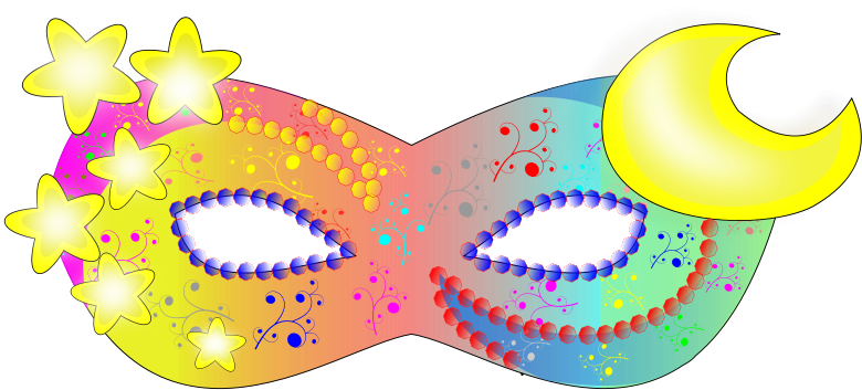 Masquerade Masks Images Clipart - Mascara De Carnaval Colorido (780x353), Png Download
