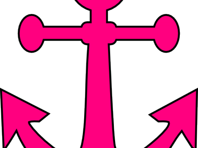Anchor Clipart Girly Png Png Pink Cross Girly Pictures - Nautical Anchor Png Red (640x480), Png Download