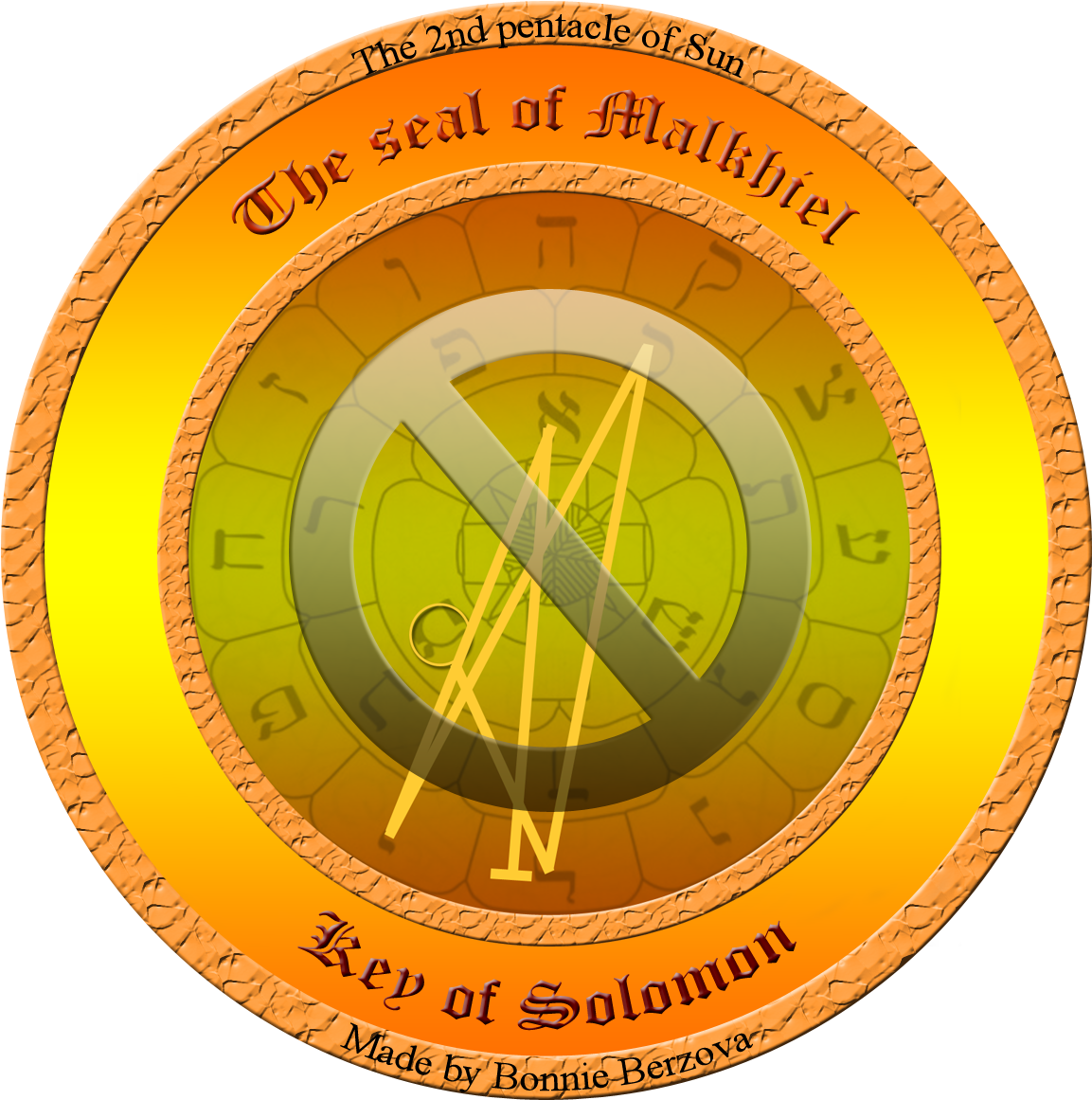 The Modern Version Of The 2nd Pentacle Of Sun From - Pentacle (1200x1200), Png Download