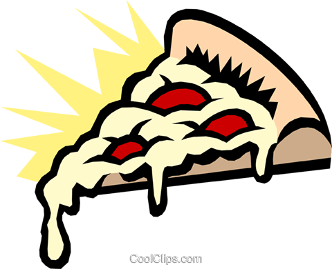 Pizza Slice Royalty Free Vector Clip Art Illustration - Pizza Clipart Transparent (480x390), Png Download
