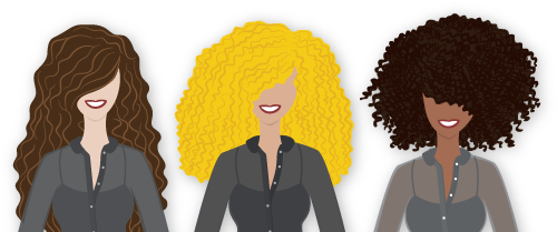 Frizz Forecast - Girl Curly Hair Png (567x214), Png Download