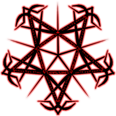 Satan S Sigil Non Elemental With Txt - Red Pentagram Png (406x404), Png Download