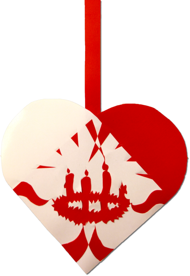 Julehjerte-forside - Julehjerter Skabeloner Pdf (622x900), Png Download