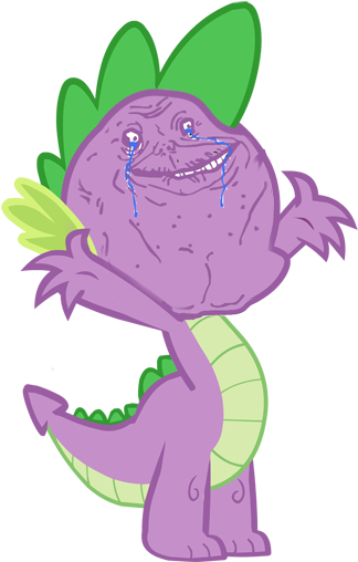 Forever Alone, Meme, Safe, Spike - Poster: Forever Alone Rage Comic Meme Poster, 48x33in. (350x522), Png Download