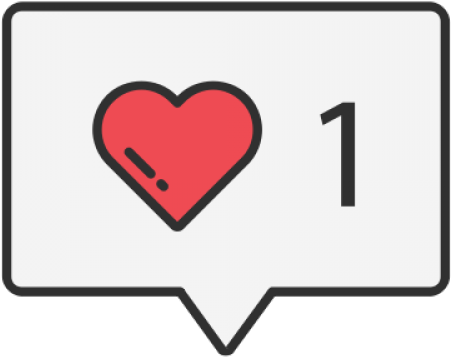 Instagram Heart Png Transparent Images - Icon Like Instagram Png (640x480), Png Download