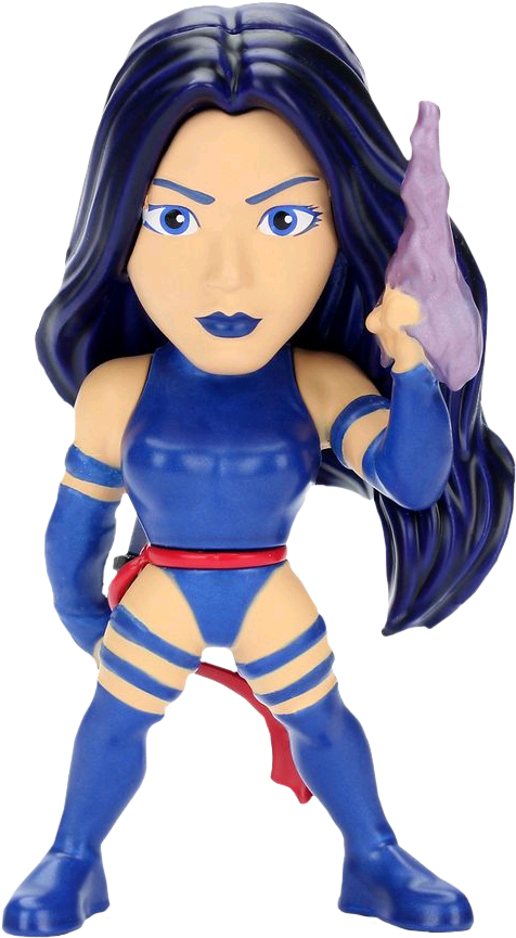 Psylocke 4" Metals Die Cast Action Figure By Jada Toys - X-men - Psylocke 4" Metals-jad98097 (483x900), Png Download