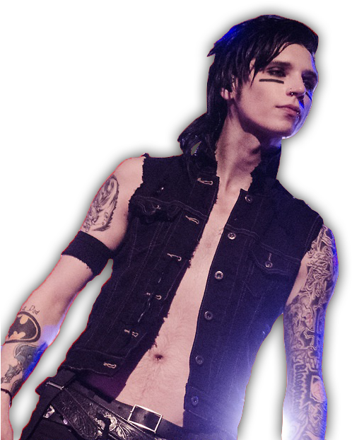 Jake Pitts, Veils, Black Viel Brides, Black Veil Brides - Andy Black Veil Bride Kiss (497x688), Png Download