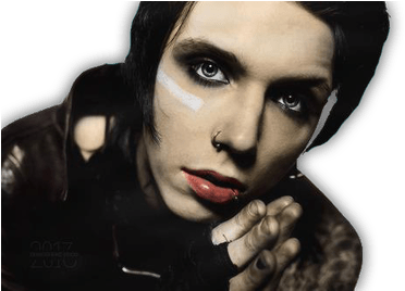Andy Biersack Close Up - Andy Biersack Png Gif (400x400), Png Download