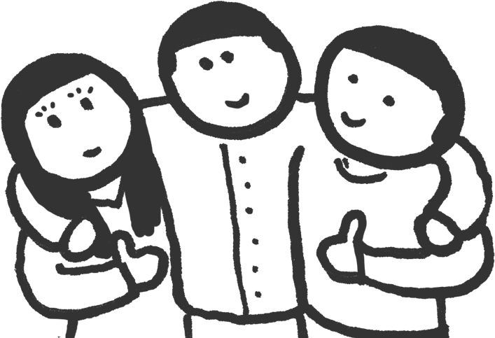 Happy People Attract Other Successful People - Happy People Drawing (1104x566), Png Download