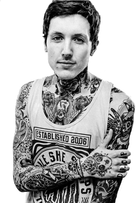 Oliver Sykes - Oli Sykes Right Arm Tattoo (500x696), Png Download