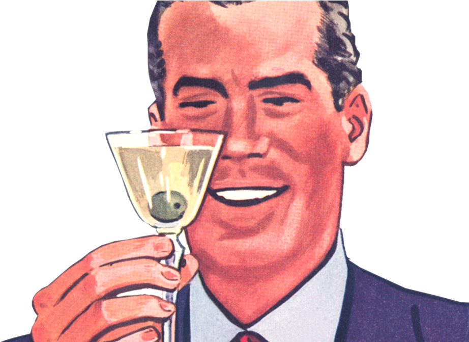 A Vintage Image Of A Man Smiling And Holding A Martini - Godfather (1019x670), Png Download