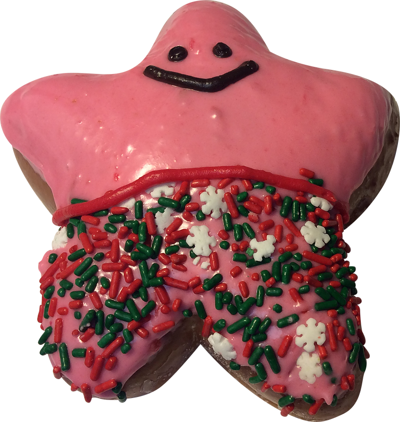 Pink Star - Gingerbread (784x827), Png Download