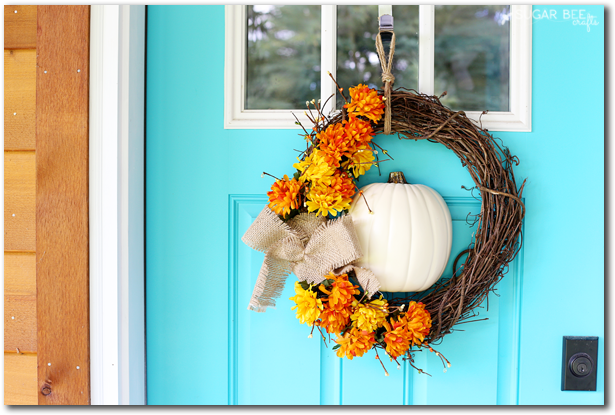 Fall Floral Wreath - Wreath (648x432), Png Download