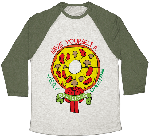Pizza Wreath Baseball Tee - Muda Jojo (484x484), Png Download