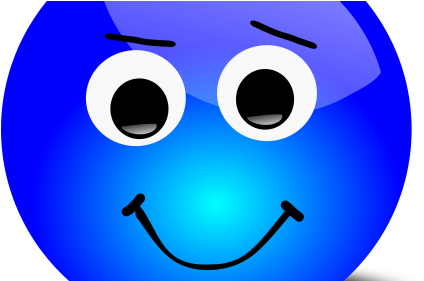 Blue Smiley Face Png - Whatsapp Dp Horror Dp (440x280), Png Download