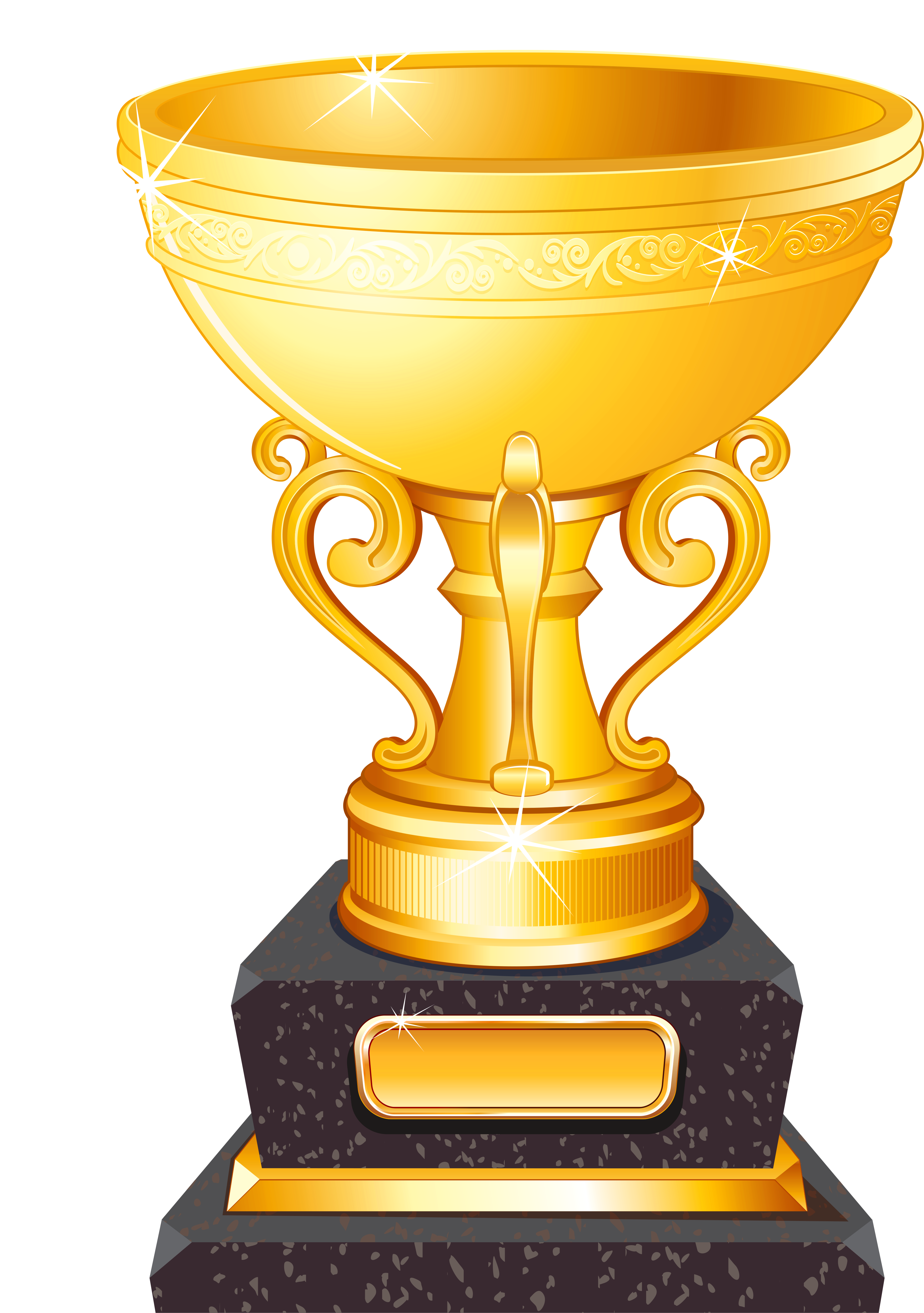 Golden Cup Trophy Clipart Picture - Soccer Trophy Clipart (3729x5120), Png Download